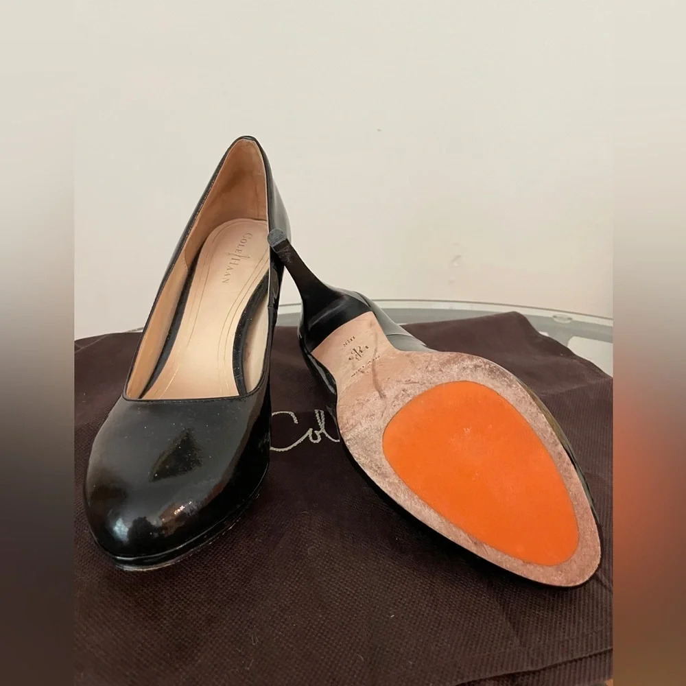 Cole Hasn Patent Leather Pumps 8.5 Black EUC